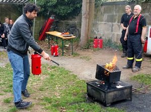 Brandschutzschulung: Löschübung