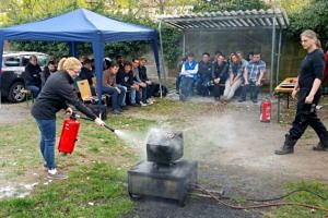 Brandschutzschulung: Löschübung